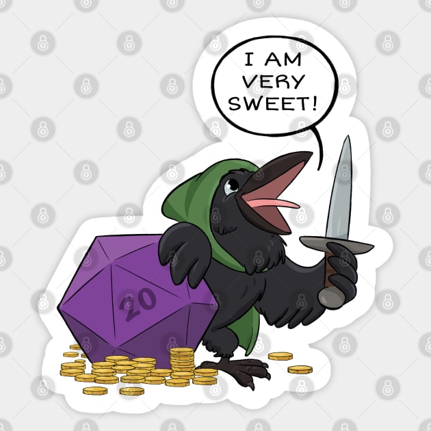 I Am Very Sweet Bird Sticker by DnDoggos